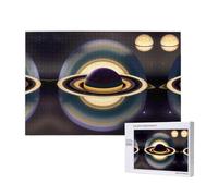 Phayah Puzzle da 1000 pezzi per adulti e bambini, puzzle in legno, kit fai da te, decorazione per la casa, 75 x 50 cm, bel motivo Saturno