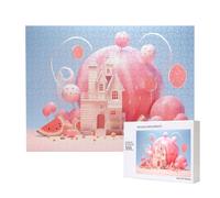 Phayah Puzzle da 500 pezzi per adulti per bambini, puzzle in legno, kit per la casa, 52 x 38 cm, motivo cocomero