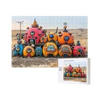 Phayah Puzzle della casa magica abbandonata per adulti 300 pezzi. Decorazione per la casa festa di compleanno per uomini e donne 15,7 x 28 cm