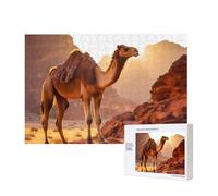 Phayah Puzzle di cammello nel deserto per adulti 300 pezzi. Decorazione per la casa festa di compleanno per uomini e donne 15,7 x 28 cm