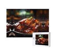 Phayah Puzzle di carne fritta a fuoco lento 300 pezzi per puzzle puzzle in legno per la famiglia amico decorazione della casa arte della parete 15,7 x 11 pollici