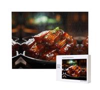 Phayah Puzzle di carne fritta a fuoco lento 500 pezzi per puzzle puzzle in legno per la famiglia amico decorazione della casa arte della parete 50,4 x 15 pollici