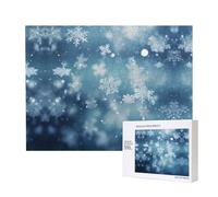 Phayah Puzzle di fiocchi di neve 500 pezzi per puzzle puzzle in legno per famiglia amico decorazione della casa arte della parete 50,4 x 15 pollici