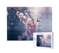 Phayah Puzzle di fiori di ciliegio nell'acqua per adulti 500 pezzi giocattoli per lo sviluppo dell'intelligenza dei bambini 20,4 x 38,1 cm