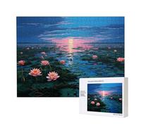 Phayah Puzzle di palude di loto per adulti 500 pezzi. Decorazione per la casa festa di compleanno per uomini e donne 20,4 x 15