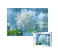 Phayah Puzzle in fiore con cento peonie per adulti 1000 pezzi. Decorazione per la casa festa di compleanno per uomini donne 29,5 x 50 cm