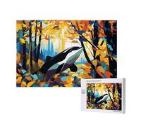 Phayah Puzzle per adulti con balena assassina nel bosco, 1000 pezzi. Decorazione per la casa festa di compleanno per uomini e donne 29,5 x 19,7