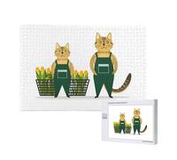 Phayah Puzzle per adulti con consegna di fiori di gatto, 1000 pezzi. Decorazione per la casa festa di compleanno per uomini e donne 29,5 x 50 cm