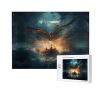 Phayah Puzzle sottomarino con nave uccello volante 500 pezzi per puzzle puzzle in legno per famiglia amico decorazione della casa arte della parete 50,4 x 15 pollici