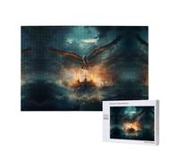 Phayah Puzzle sottomarino con nave uccello volante da 1000 pezzi per puzzle puzzle in legno per famiglia amico decorazione della casa arte da parete 75 x 50 cm