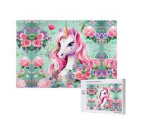 Phayah Puzzle unicorno rosa per adulti 1000 pezzi giocattoli per lo sviluppo dell'intelligenza dei bambini 29,5 x 19,7