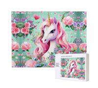 Phayah Puzzle unicorno rosa per adulti 500 pezzi giocattoli per lo sviluppo dell'intelligenza dei bambini 20,4 x 38,1 cm