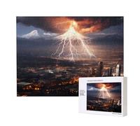 Phayah Puzzle vulcano temporale per adulti 500 pezzi. Decorazione per la casa festa di compleanno per uomini e donne 20,4 x 38,1 cm