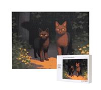 Phayah Puzzles - Puzzle per adulti con gatto fuori dall'ombra, 500 pezzi, decorazione per la casa, festa di compleanno per uomini e donne, 50 x 38 cm