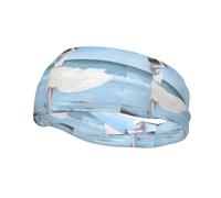 PHAYAH Ragazza su una spiaggia ventosa modello fascia sportiva adatta per la corsa yoga basket fascia elastica umidità