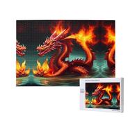 Phayah Re drago nel fuoco, puzzle unico da parete, immagine artistica per la decorazione della casa, 1000 pezzi