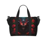 Phayah Red Eye Monster Stamp Travel Duffel Bag Borsone da viaggio Borsa a mano Borsa da viaggio Borsa da viaggio per la notte Pieghevole Unisex Compagnia aerea Borsa per oggetti personali