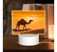 PHAYAH Rettangolo cammello nel modello crepuscolo acrilico USB Night Light Room Light