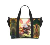 Phayah Roger Rabbit Borsone da viaggio, borsa sportiva da palestra, borsa da viaggio per la notte da donna, Nero , Taglia unica