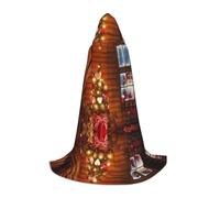 PHAYAH Santa Fuori dalla Finestra Modello Halloween Strega Stregoneria con cappuccio Mantello Natale Felpa con cappuccio Cosplay Festa in maschera Vestito Regalo Costume S