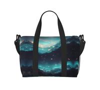 Phayah Science Fiction Stars Borsone da viaggio Weekender Pernottamento Palestra Tote per donne ragazze Borsa a tracolla Allenamento Resistente all'acqua, Nero, Taglia unica, Nero, One Size