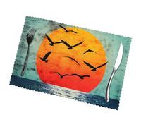 Phayah Set di 6 tovagliette all'alba sul mare, 30,5 x 45,7 cm, per feste, cucina, sala da pranzo, decorazione per feste e banchetti