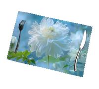 Phayah Set di 6 tovagliette all'americana con motivo con cento peonie in fiore, 30,5 x 45,7 cm, per feste, cucina, sala da pranzo, decorazione per feste e banchetti
