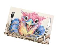Phayah Set di 6 tovagliette da tavola con motivo patriarca con uccellini, 30,5 x 45,7 cm, per feste, cucina, sala da pranzo, decorazione per banchetti e festività