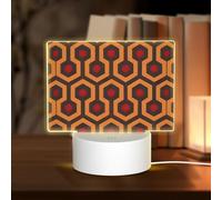 PHAYAH Shining Overlook Pattern Night Light rettangolare Led Ligh Base con cavo USB regolabile 3 colori per adulti camera da letto bambino