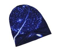 PHAYAH Shooting Star Heart Pattern Uomo e Donna Cappello in Maglia Berretti Unisex Adul Cappello Elastico Sciolto Beanies sono caldi e Durabl Nero