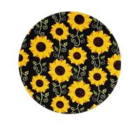 PHAYAH Simpatico Girasole Modello Rotondo Mouse Pad Per Scrivania Mouse Senza Fili Laptop Gaming Computer Viaggi Lavoro Forniture per Ufficio 7.9 X 7.9 Pollici