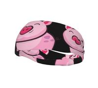 PHAYAH smile rosa maiale modello fascia sportiva adatta per la corsa yoga basket fascia elastica umidità