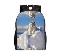 PHAYAH Snowy Mountain White Tiger Pattern Casual Laptop Zaino Per Uomini E Donne Per Ragazzi E Ragazze Leggero Zaino