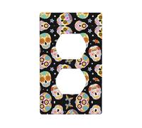 Phayah Sugar Skulls Butterfly Pattern Plateoutlet Cover Wall Plate Decorative Dimensioni 11,4 x 7,9 cm per aree residenziali e commerciali