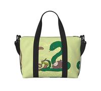 Phayah Sunflower Seeds - Borsone da viaggio con lombrichi e serpente, borsa sportiva da palestra, borsa a tracolla da donna, nera, taglia unica, Nero, One Size