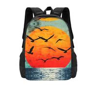 PHAYAH Sunrise On The Sea Modello Leggero 16.5 Pollice Laptop Bag Per Le Ragazze Donne Casual Spalle Zaino Back To School School