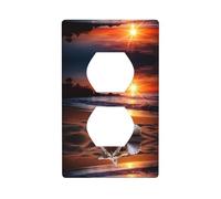 Phayah Sunset Beach Starfish Pattern Decorative Outlet Covers Presa Duplex Interruttore Luce Piastra Singola Doppia Spina Coperture