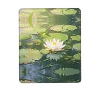 Phayah Tappetino per mouse con motivo giglio, portatile, con base in gomma antiscivolo, tappetino per mouse senza fili, per computer portatile, ufficio, casa, 17,8 x 21,8 cm