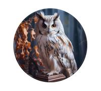 PHAYAH Tappetino per mouse rotondo con motivo gufi saggi per scrivania, mouse senza fili, laptop, computer da gioco, viaggi, lavoro, forniture per ufficio, 20 x 20 cm