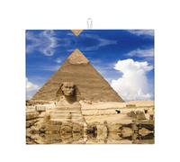 Phayah Tappetino scolapiatti con motivo piramidi d'Egitto, per cucina, assorbente, estetica, decorazione da cucina, 45,7 x 40,6 cm
