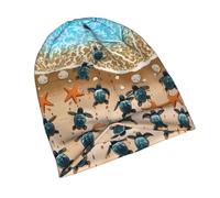 PHAYAH Tartaruga che striscia sulla spiaggia modello casual elastico senza tesa cappello, caldo e traspirante, adatto per donne, donne incinte e attività all'aperto, nero