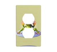 Phayah The Funny Frog Doing Yoga Pattern Outlet Covers Wall Plate Presacolo Duplex Interruttore Della Luce Piastra di Copertura Singola Doppia Presa Elettrica Piastra