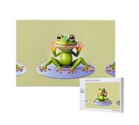 Phayah The Funny Frog Doing Yoga Puzzle 1000 pezzi per puzzle puzzle in legno Forfamily Friend Home Decor Wall Art 29,5 x 50 cm