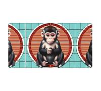 PHAYAH The Silent Monkey - Grande tappetino per tastiera, 40,6 x 79,5 cm, antiscivolo, adatto per utenti desktop e portatili, per giochi in ufficio e studio