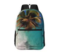 PHAYAH Tiger At Rest Modello Leggero 17 Pollice Laptop Bag Per Le Ragazze Donne Casual Spalline Zaino Back To School Cartella, Isole dei Caraibi, Taglia unica