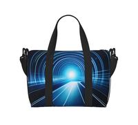 Phayah Time Light Tunnel Borsone da viaggio Weekender Pernottamento Palestra Tote per donne ragazze Borsa a tracolla Allenamento Resistente all'acqua, Nero , Taglia unica