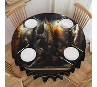 PHAYAH Tovaglia rotonda con motivo a piume di tutti i tipi di piume 152,2 cm, resistente per ristoranti, picnic, decorazione per interni ed esterni