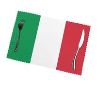 Phayah Tovagliette da tavola con bandiera italiana (set di 6) 30,5 x 45,7 cm, adatte per feste, decorazioni per ristoranti, banchetti festivi.