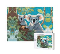 Phayah Two Happy Koalas Puzzles 500 pezzi per puzzle puzzle in legno per famiglia amico Home Decor Wall Art 20,4 x 38,1 cm