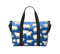 Phayah Un gregge di pecore di cotone borse da fine settimana per le donne, borsone da viaggio borsa da viaggio per il fine settimana borsa sportiva palestra borsa a tracolla